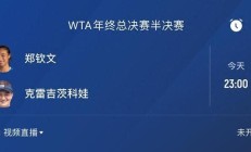 开云APP下载:郑钦文半决赛对手确定 23点冲决赛 获胜奖金高达127万美元